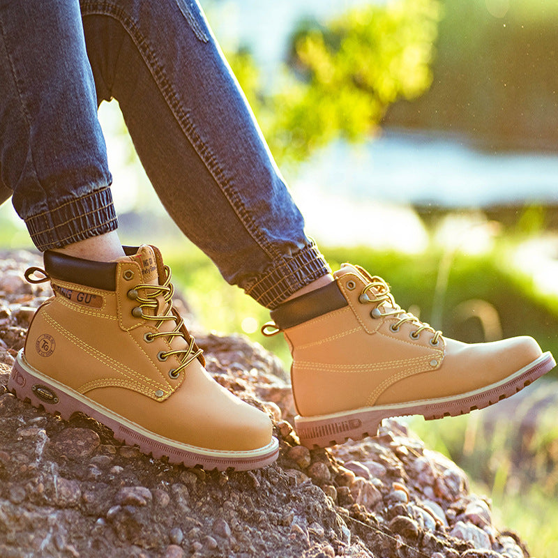 Elevate Your Safety with High-Cut Yellow Safety Work Boots
