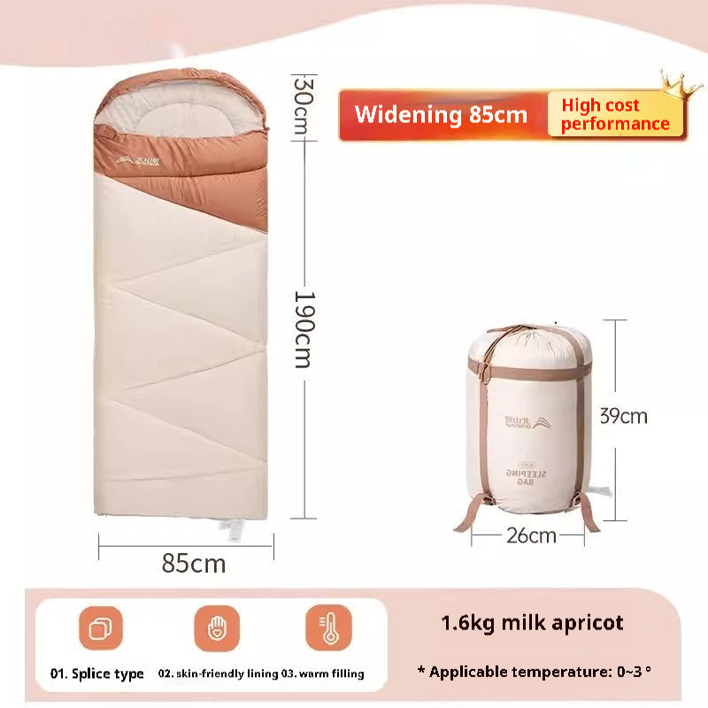 Thickened Outdoor Camping Sleeping Bag for Cold Protection