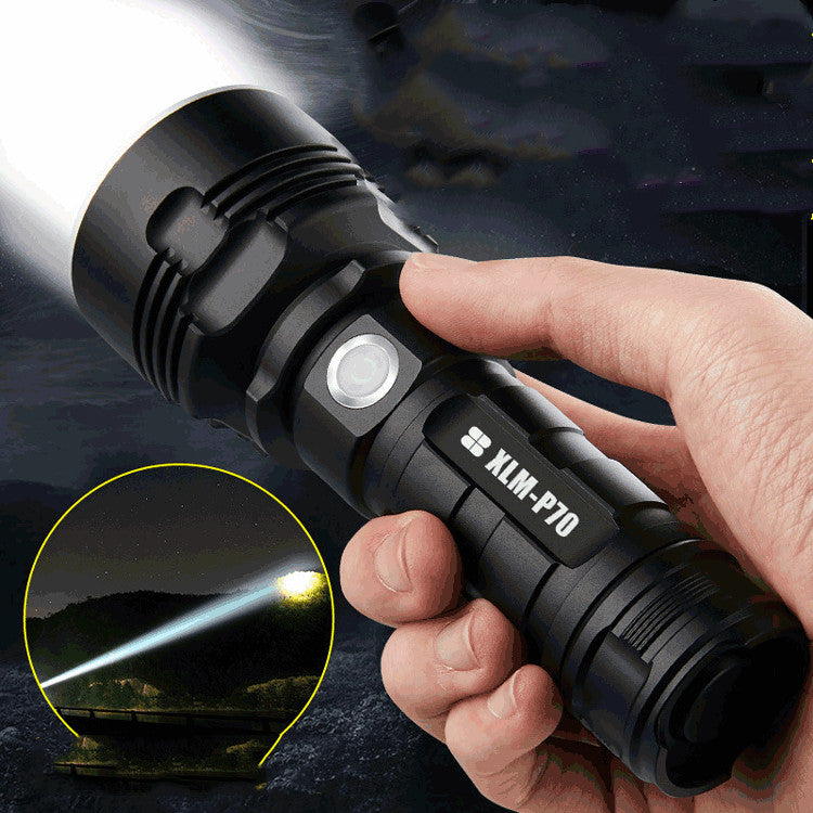 Rechargeable Ultra-Bright Long-Range LED Outdoor Flashlight