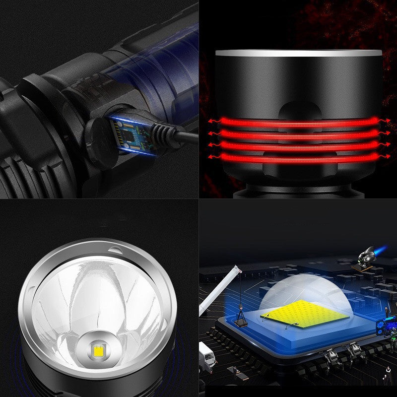 Rechargeable Ultra-Bright Long-Range LED Outdoor Flashlight
