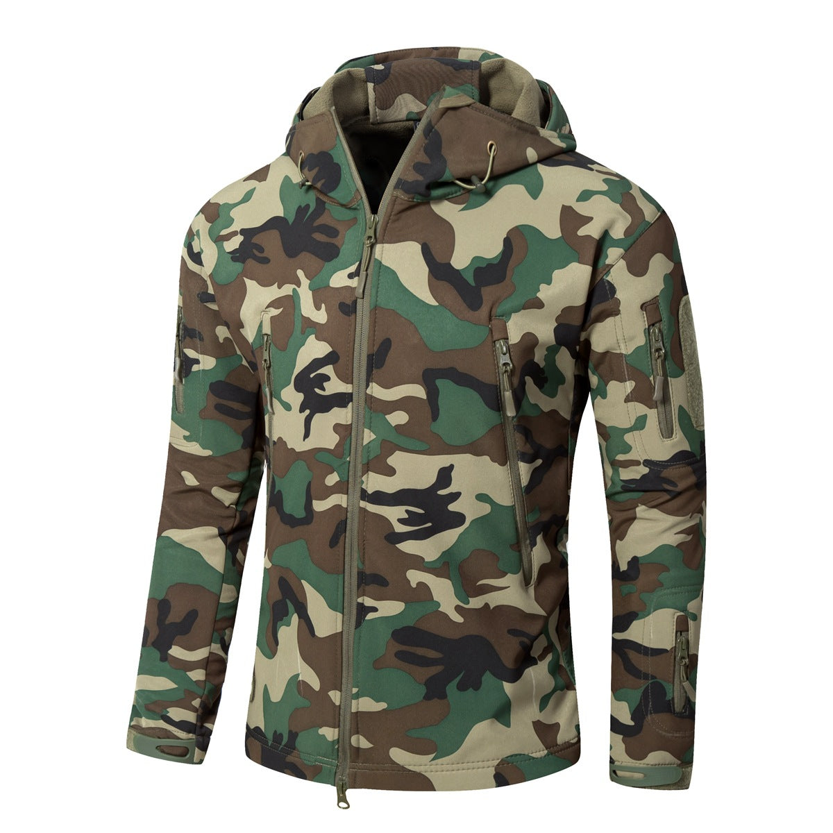 Large Softshell Fleece Camouflage Winter Jacket