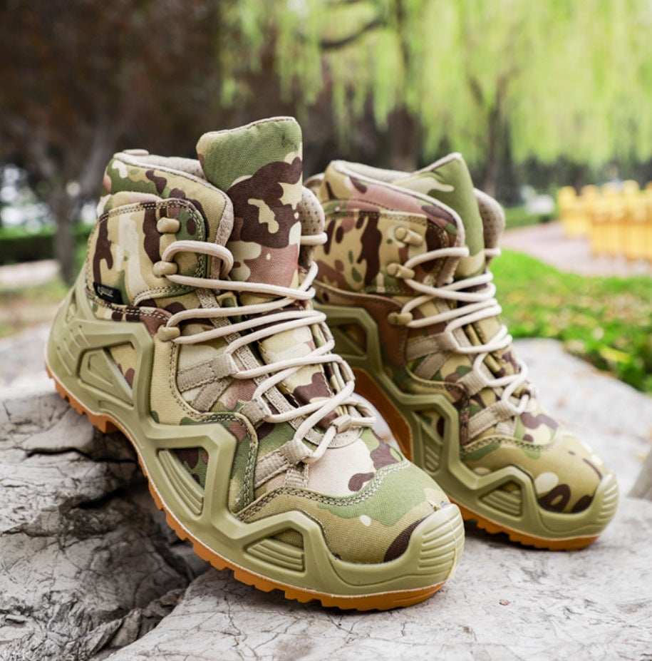 Mid-Top Military Combat Boots Outdoor Hiking & Training Shoes