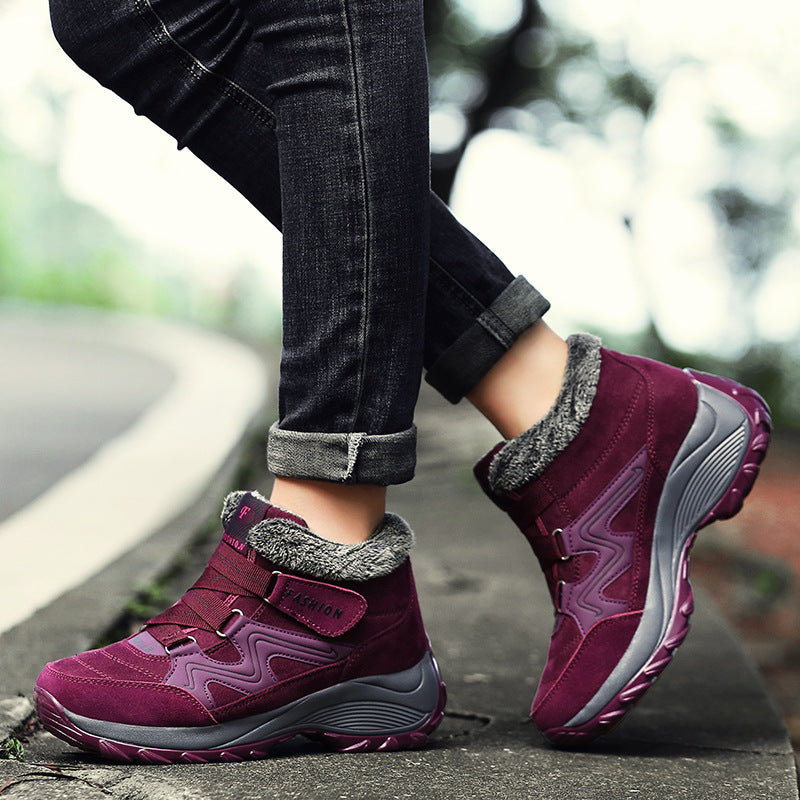 Women's Waterproof Leather Hiking Boots Non-Slip Outdoor