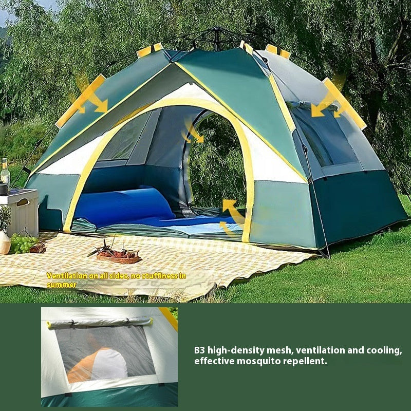 Outdoor 3-4 Person Automatic Quick-Open Camping Tent