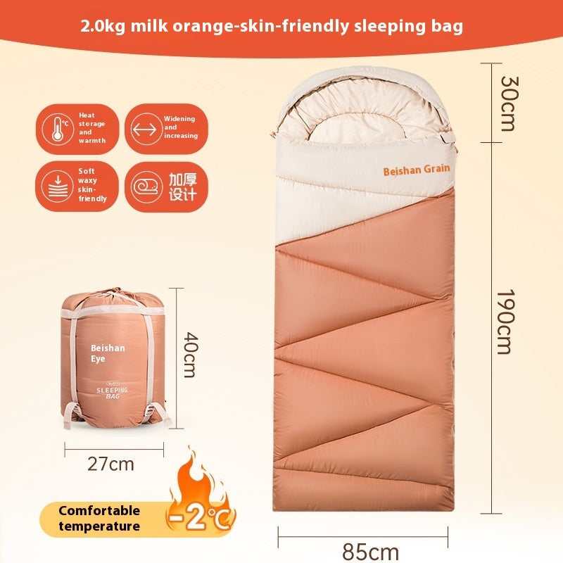 Thickened Outdoor Camping Sleeping Bag for Cold Protection