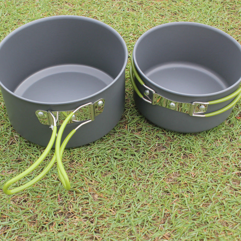 Portable Outdoor Camping Cookware Set Non-Stick for 2–3 People