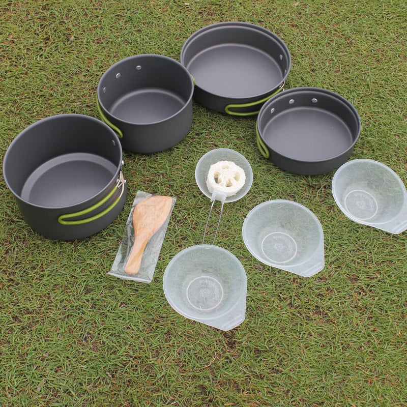 Portable Outdoor Camping Cookware Set Non-Stick for 2–3 People