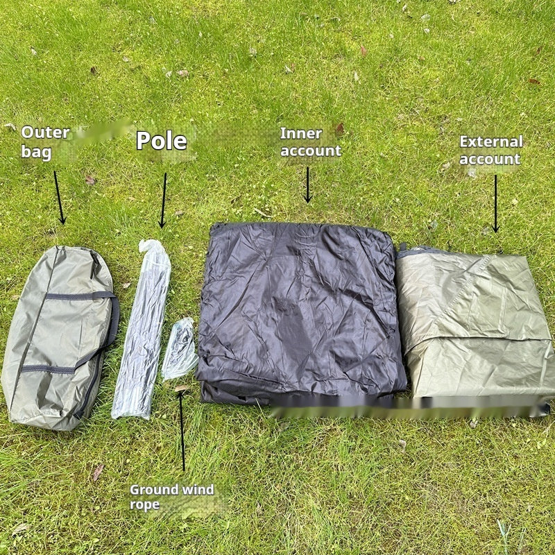 Outdoor Rainproof Double-Layer Family Travel Camping Tent