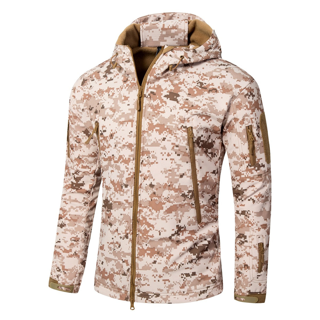 Large Softshell Fleece Camouflage Winter Jacket