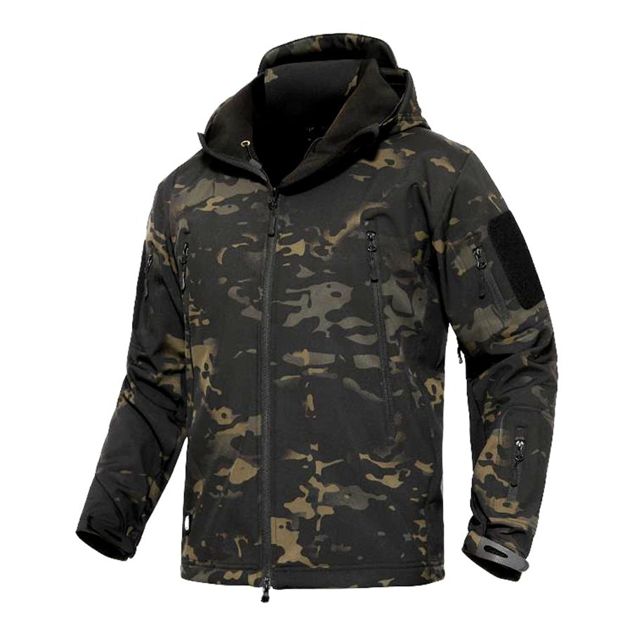 Large Softshell Fleece Camouflage Winter Jacket