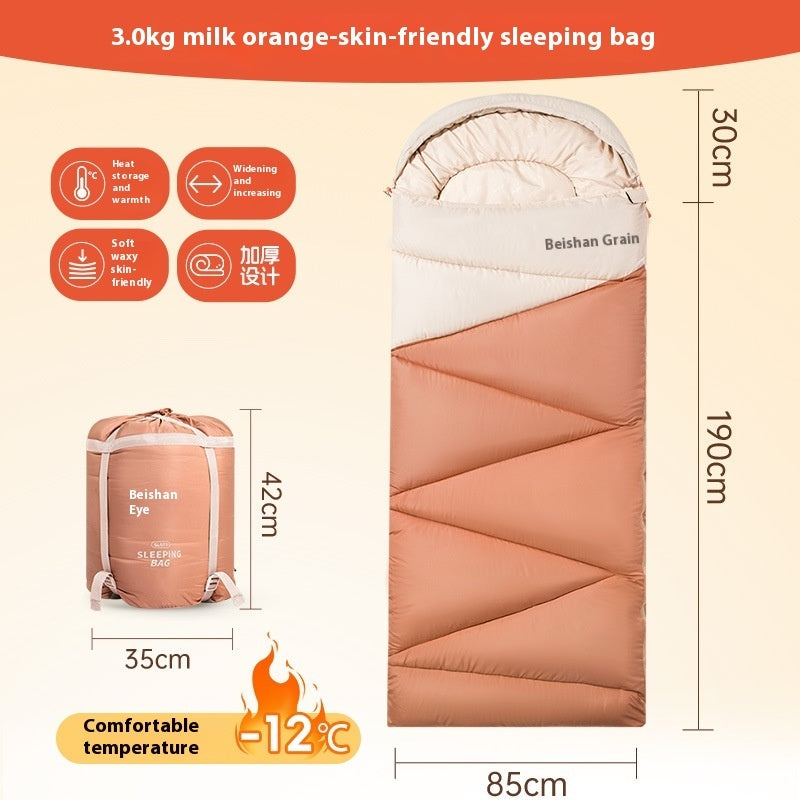 Thickened Outdoor Camping Sleeping Bag for Cold Protection