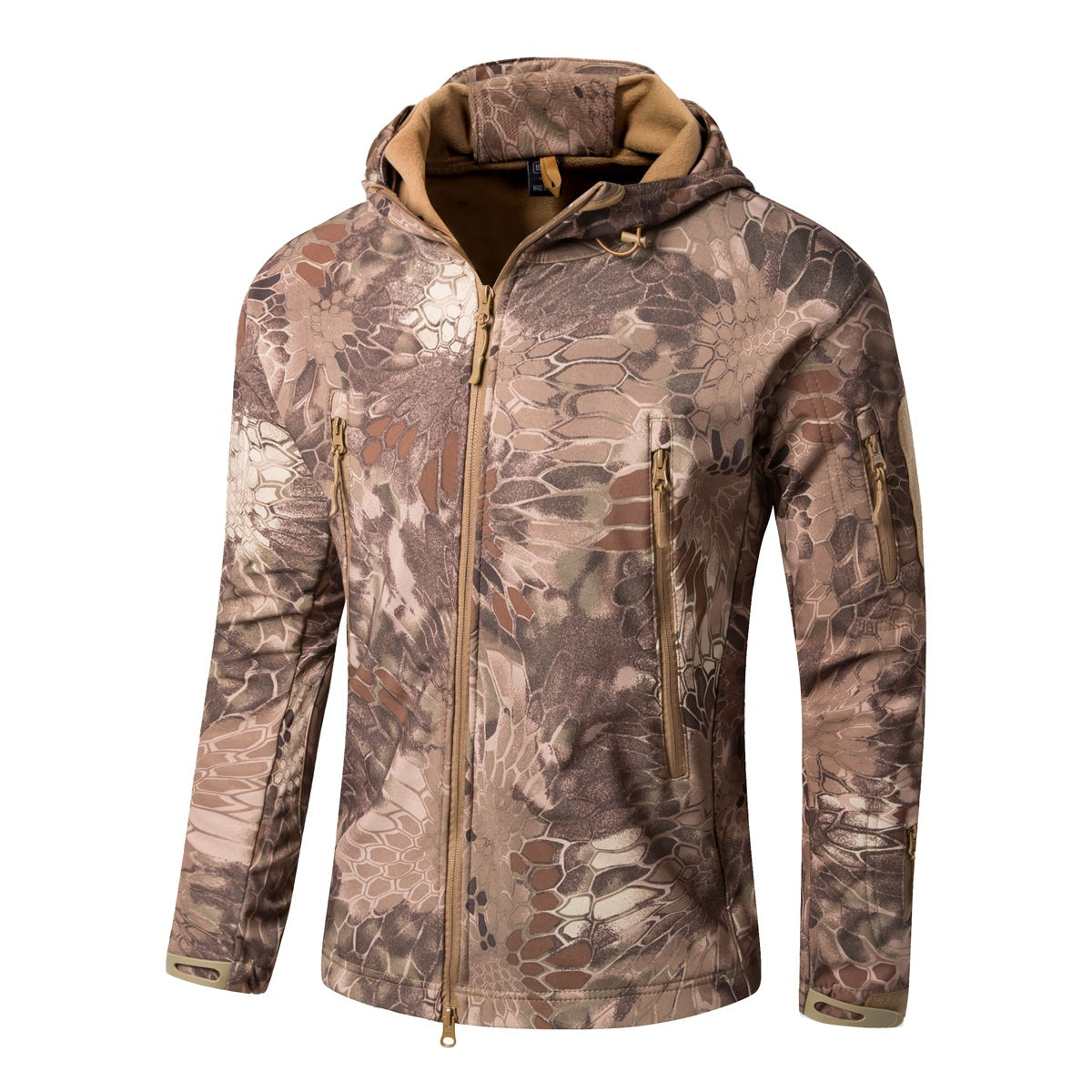 Large Softshell Fleece Camouflage Winter Jacket
