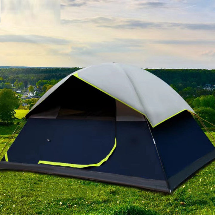 4 Person Black Coated Darkroom Camping Tent