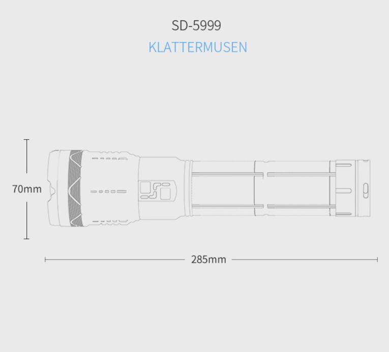 Super Bright Long-Range LED Flashlight USB Type-C