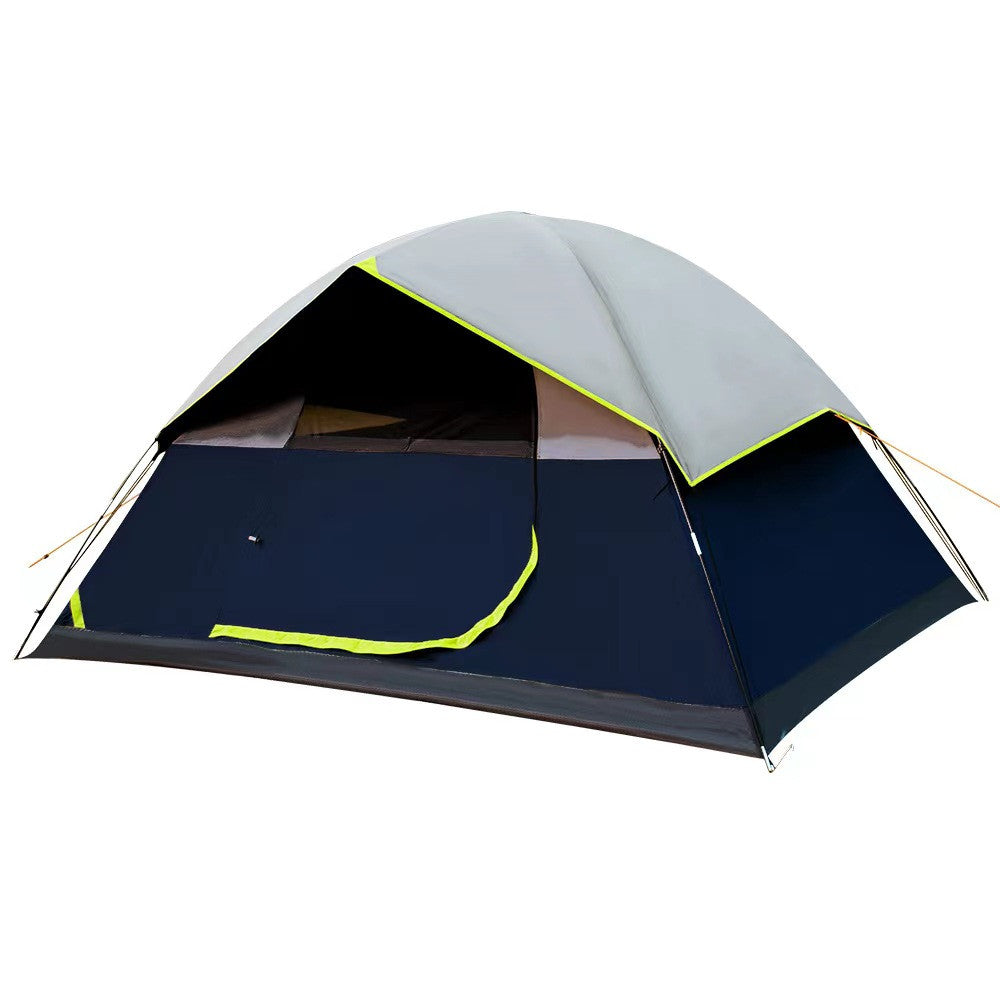 4 Person Black Coated Darkroom Camping Tent