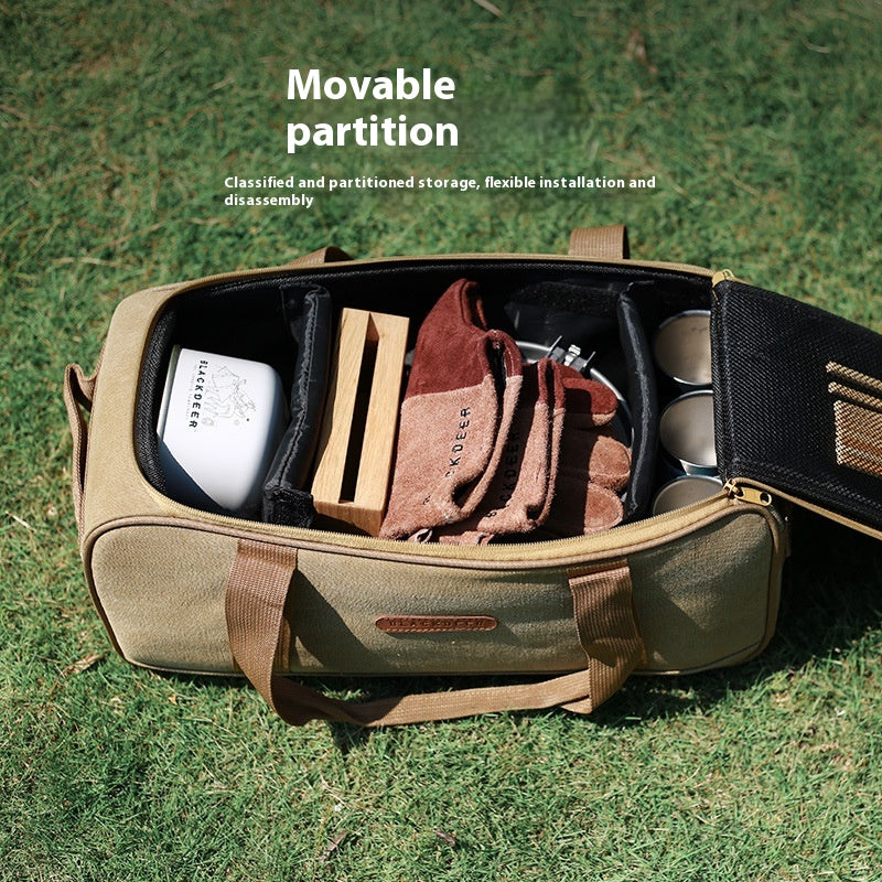 Outdoor Camping Tableware & Gas Tank Stove Cookware Set