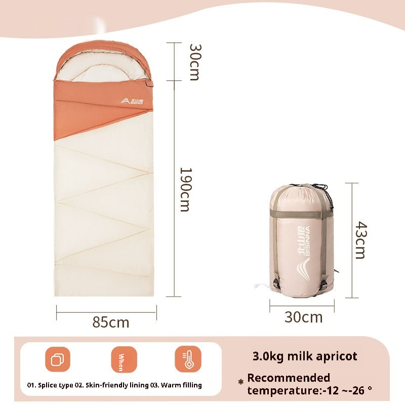 Thickened Outdoor Camping Sleeping Bag for Cold Protection