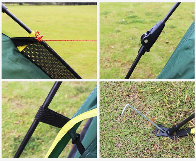 Hexagonal Automatic Hydraulic Double Layer Rainproof Outdoor Tent