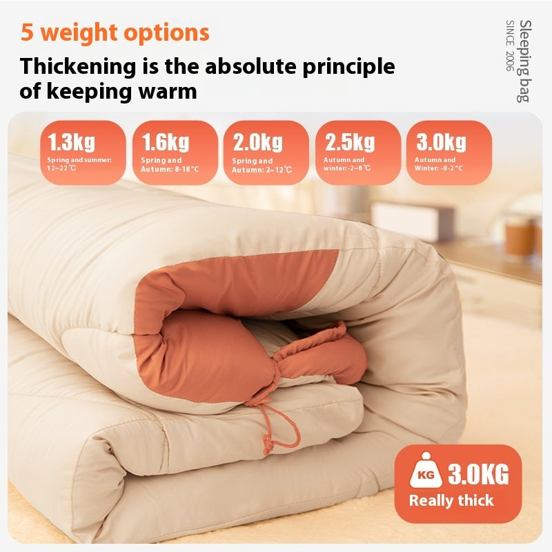 Thickened Outdoor Camping Sleeping Bag for Cold Protection