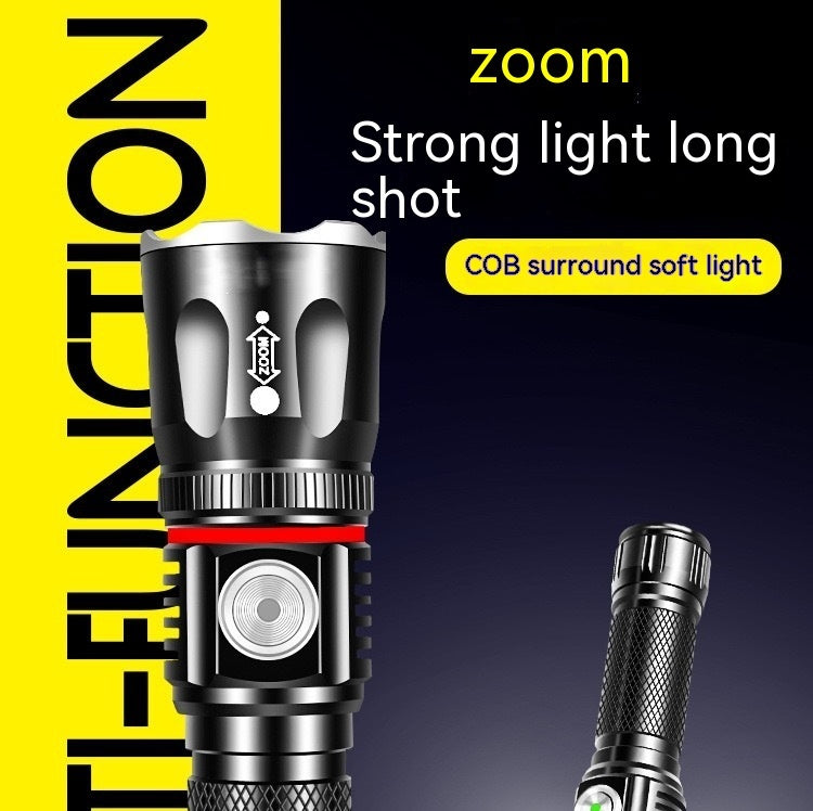 Multifunctional Telescopic T6 Outdoor Camping Flashlight