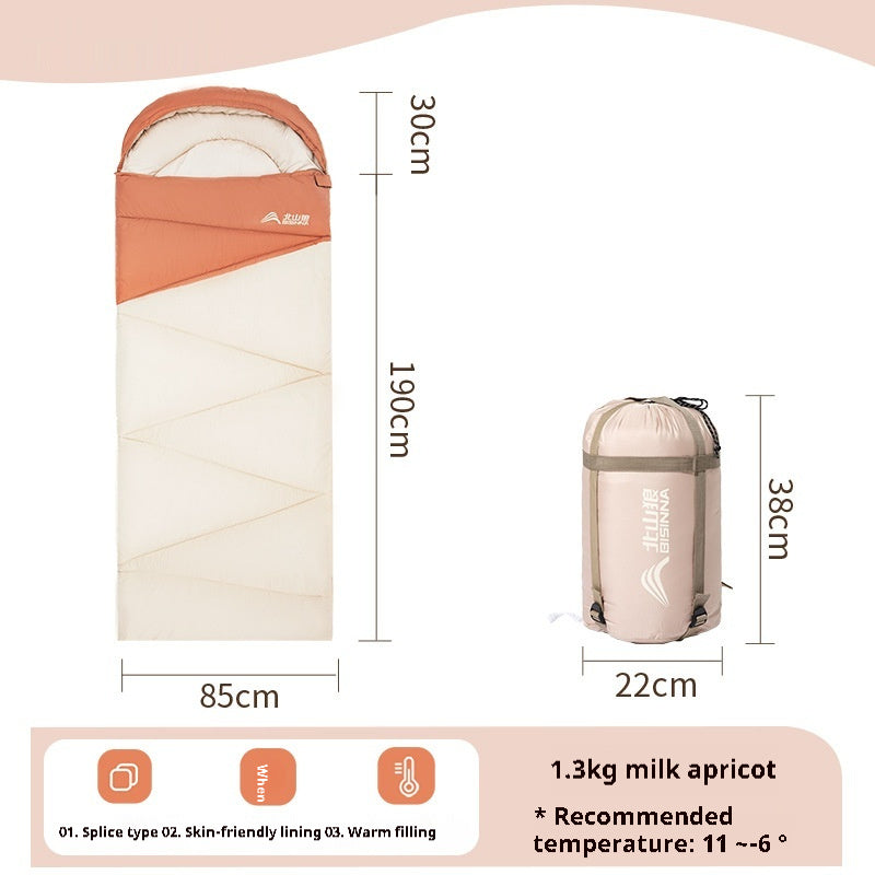 Thickened Outdoor Camping Sleeping Bag for Cold Protection