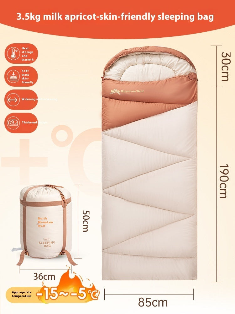 Thickened Outdoor Camping Sleeping Bag for Cold Protection