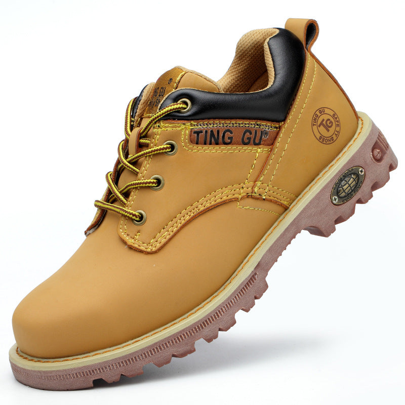 High-Cut Yellow Safety Work Boots Anti-Smash