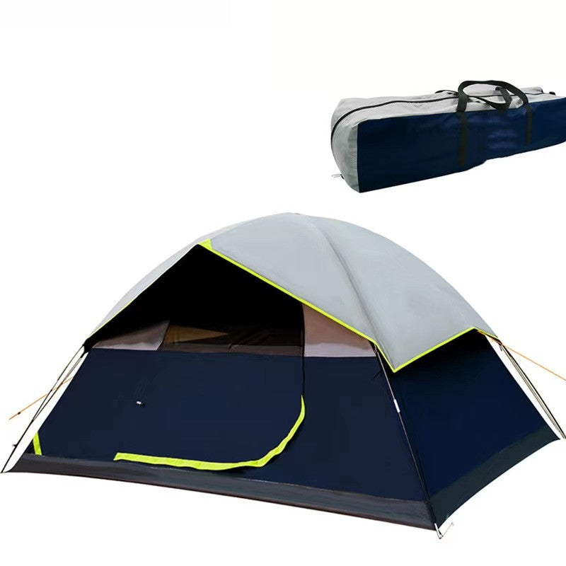 4 Person Black Coated Darkroom Camping Tent