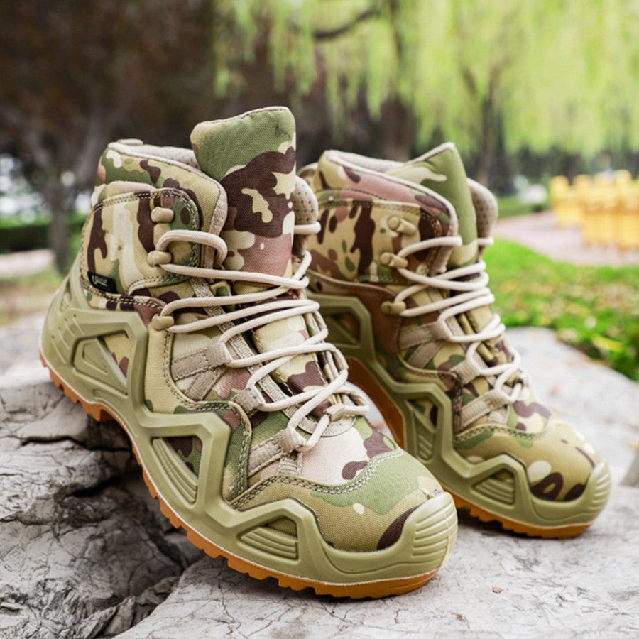 Mid-Top Military Combat Boots Outdoor Hiking & Training Shoes